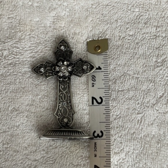 Pewter Jeweled Cross - Picture 3 of 4